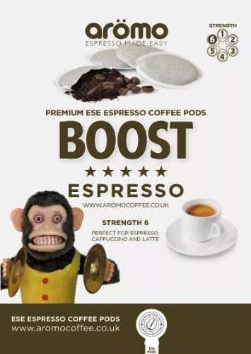 Aromo ESE Coffee Pods - Boost x 100 Pods Unwrapped - Coffee Supplies